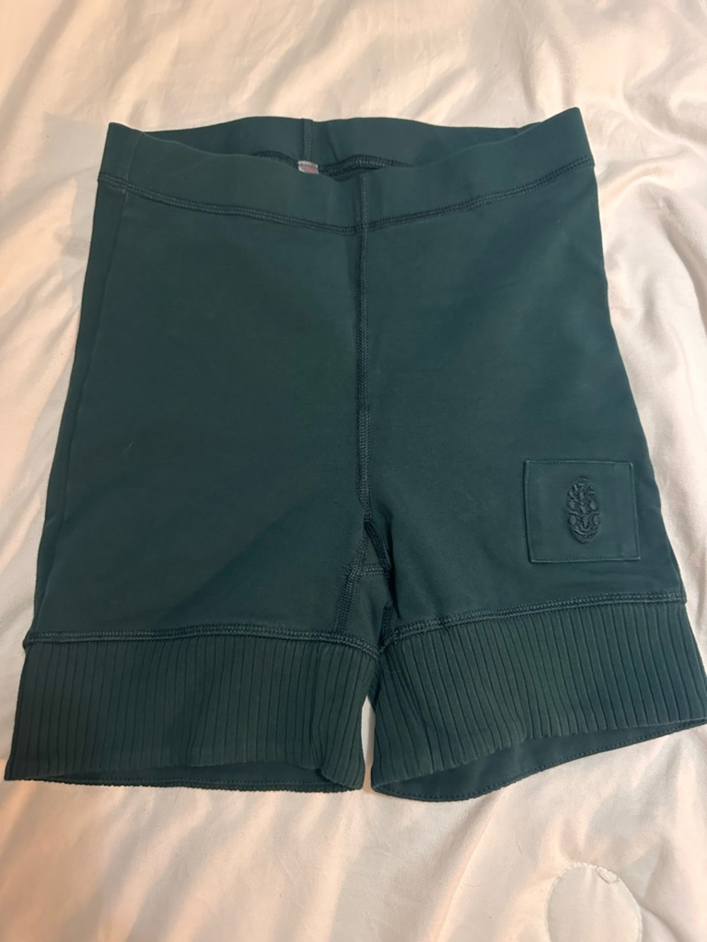 Free People Movement Women's High-Rise Rib Hem Active Shorts - Green